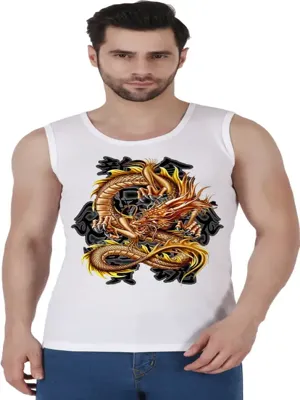printed vest china dragaon